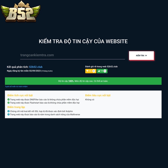 B52 Club an toàn không đánh cắp thông tin